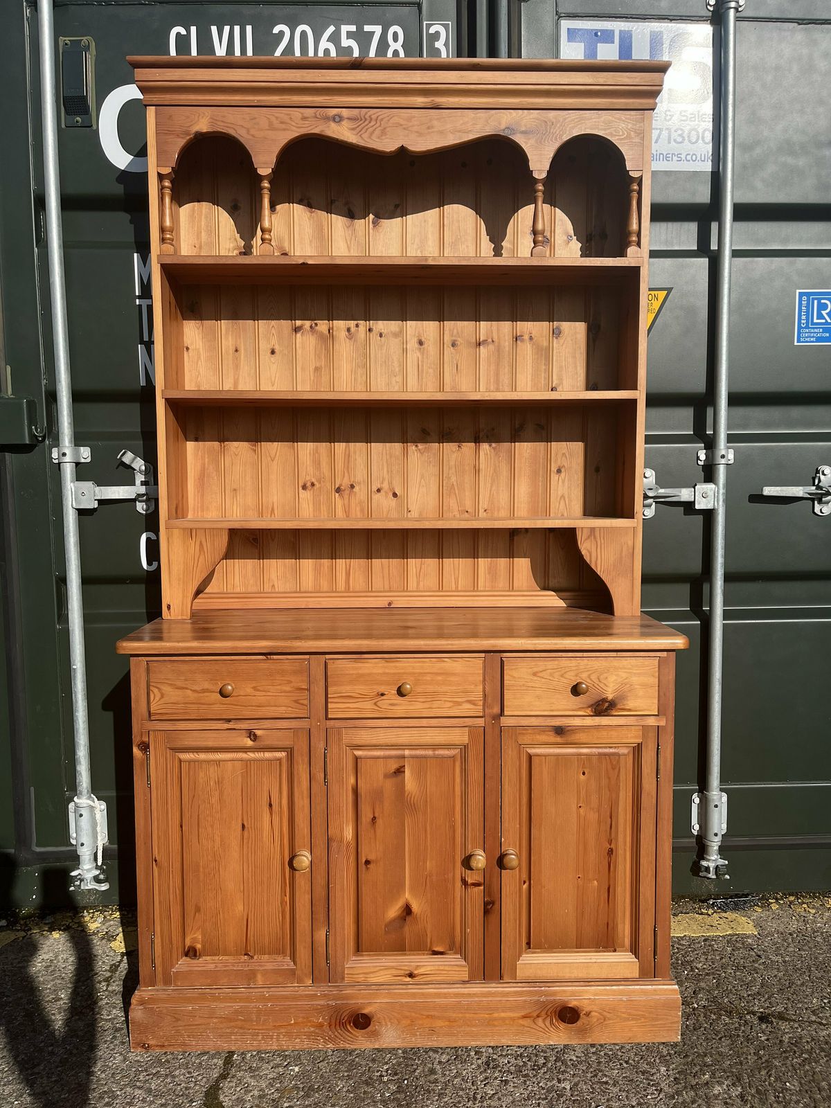Vintage Country Farmhouse Pine Welsh Dresser Cupboard Storage