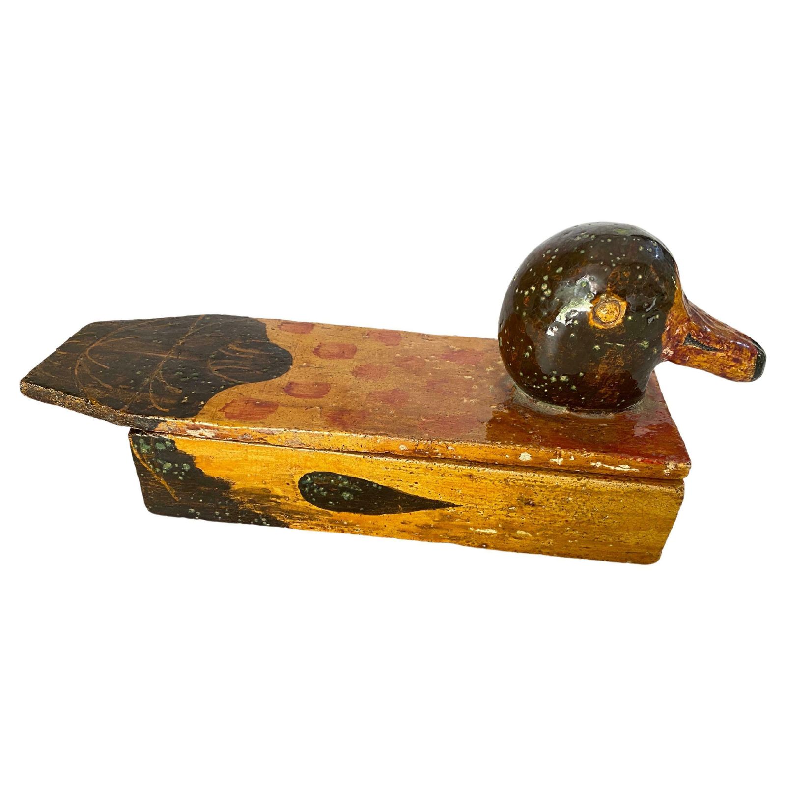 Decorative Box In Ceramic Reprensenting A Duck Brown Color France XX Century