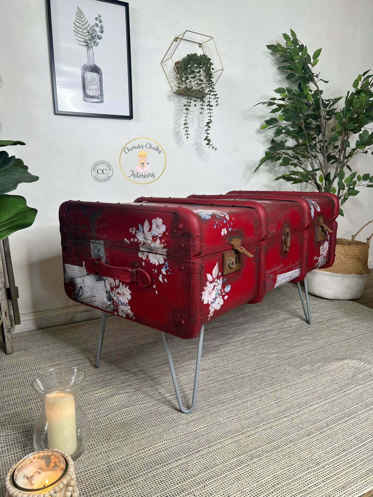 Vintage Trunk Suitcase Coffee Table photo furniture