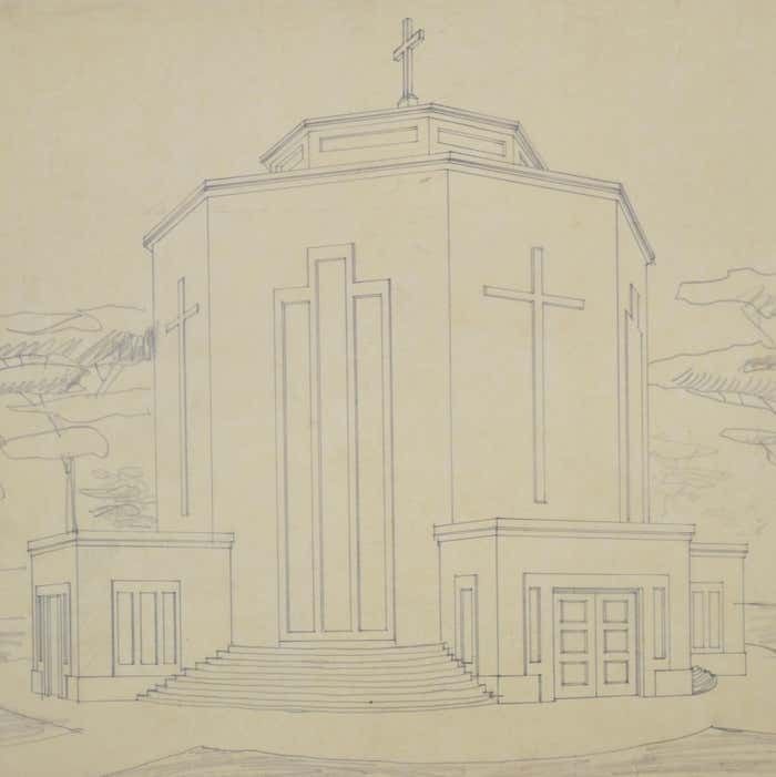 A Modernist Church Architectural Design By S Clapham photo Art