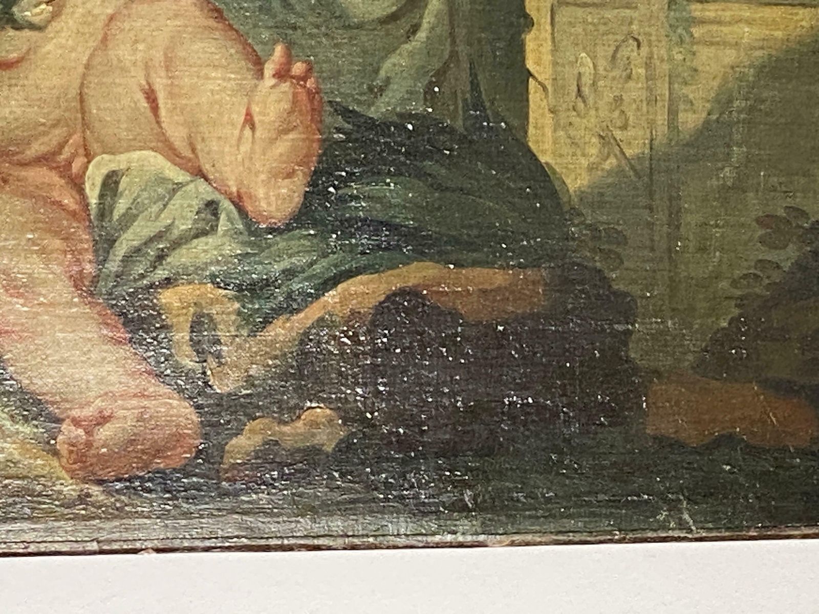 Antique French Pair Of Large Oils On Canvas Painting Of Cherubs 18eme Century photo 8453.0