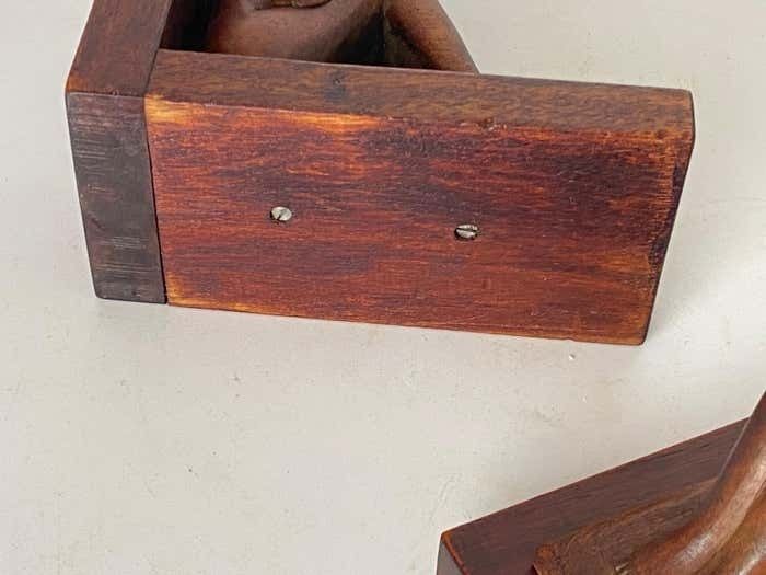 Pair Of Art Deco Birds Book Ends, Wood, Brown France, 1940 photo furniture