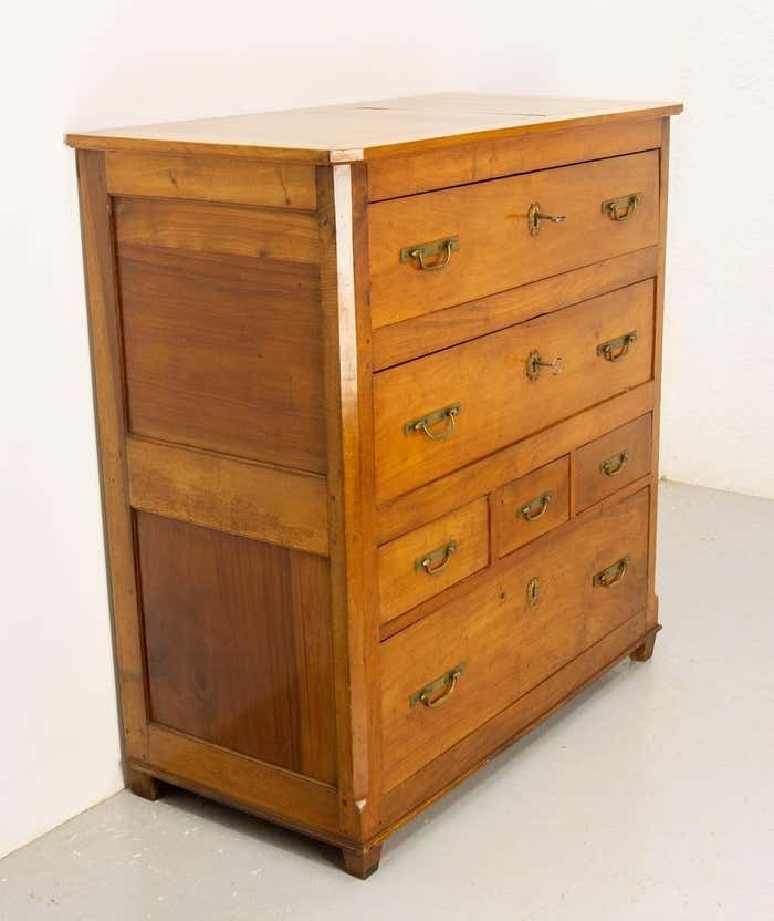 19th Century Buffet Secretaire, Escritoire Cabinet Cherrywood, France photo for sale