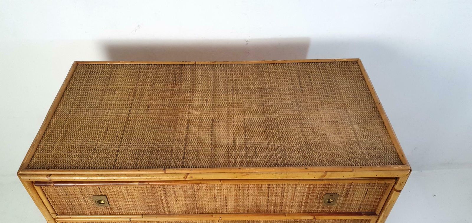 Mid Century Bamboo Dresser By Vivai Del Sud, Italy photo vintage