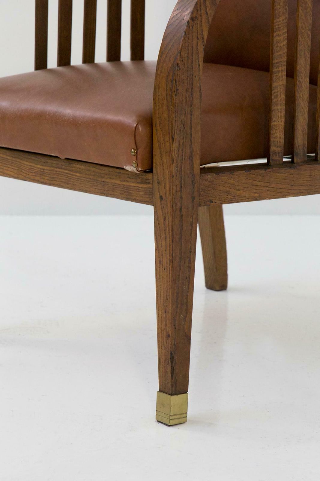 Vintage Armchairs Attr. Jocob & Josef Kohn In Leathers photo vinterior