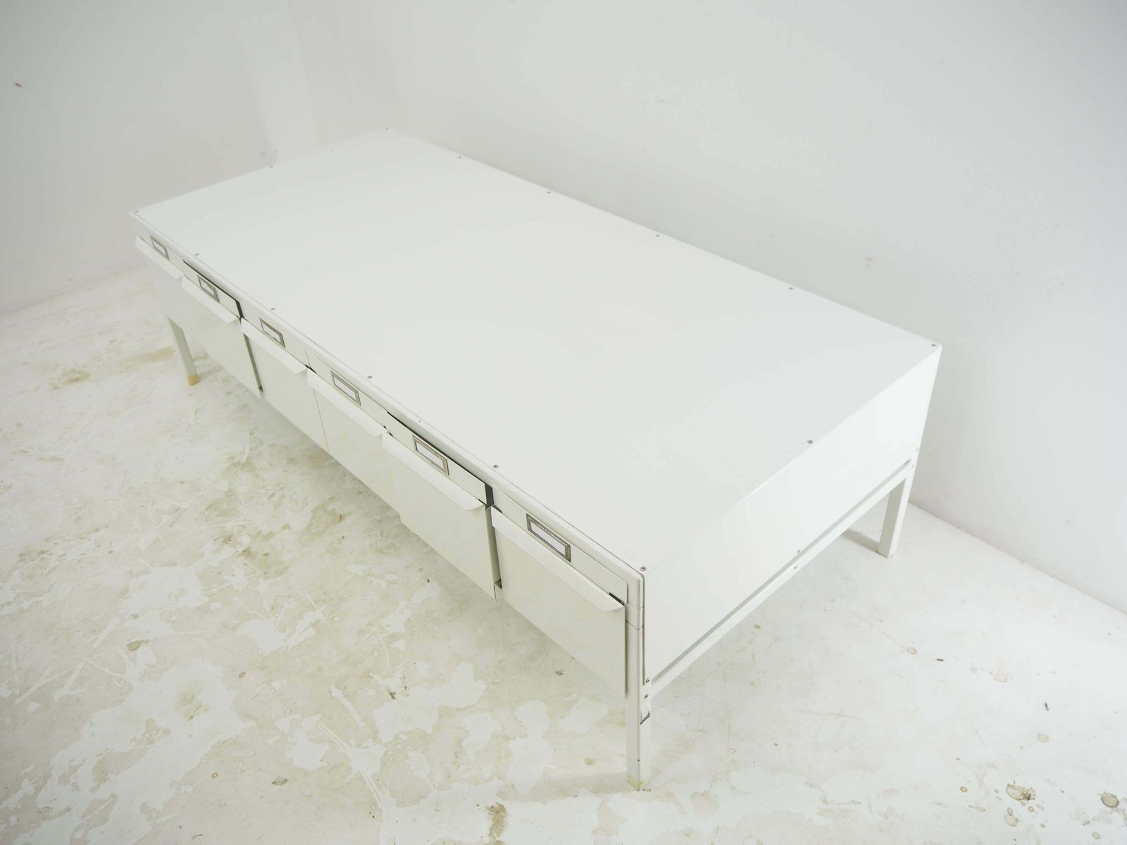 Industrial Metal Cabinet, Commode, Chest Of Drawers, 2000s photo vintage