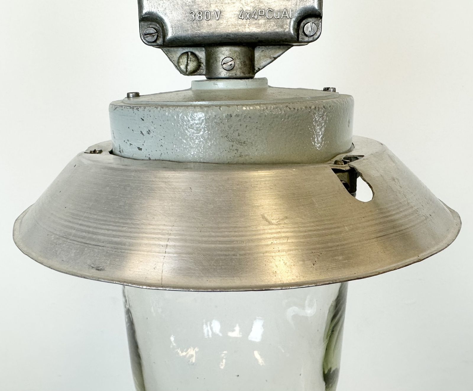photo buy Industrial Aluminium Light With Clear Glass Cover From Elektrosvit, 1970s, 4x