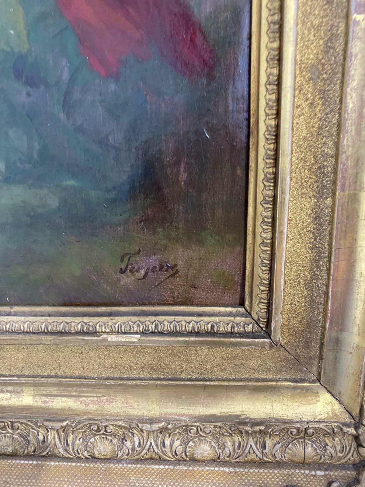 Antique Oil Painting "Flowers Of The Field" Signed, Second Half Of The 19th Century, France photo for sale