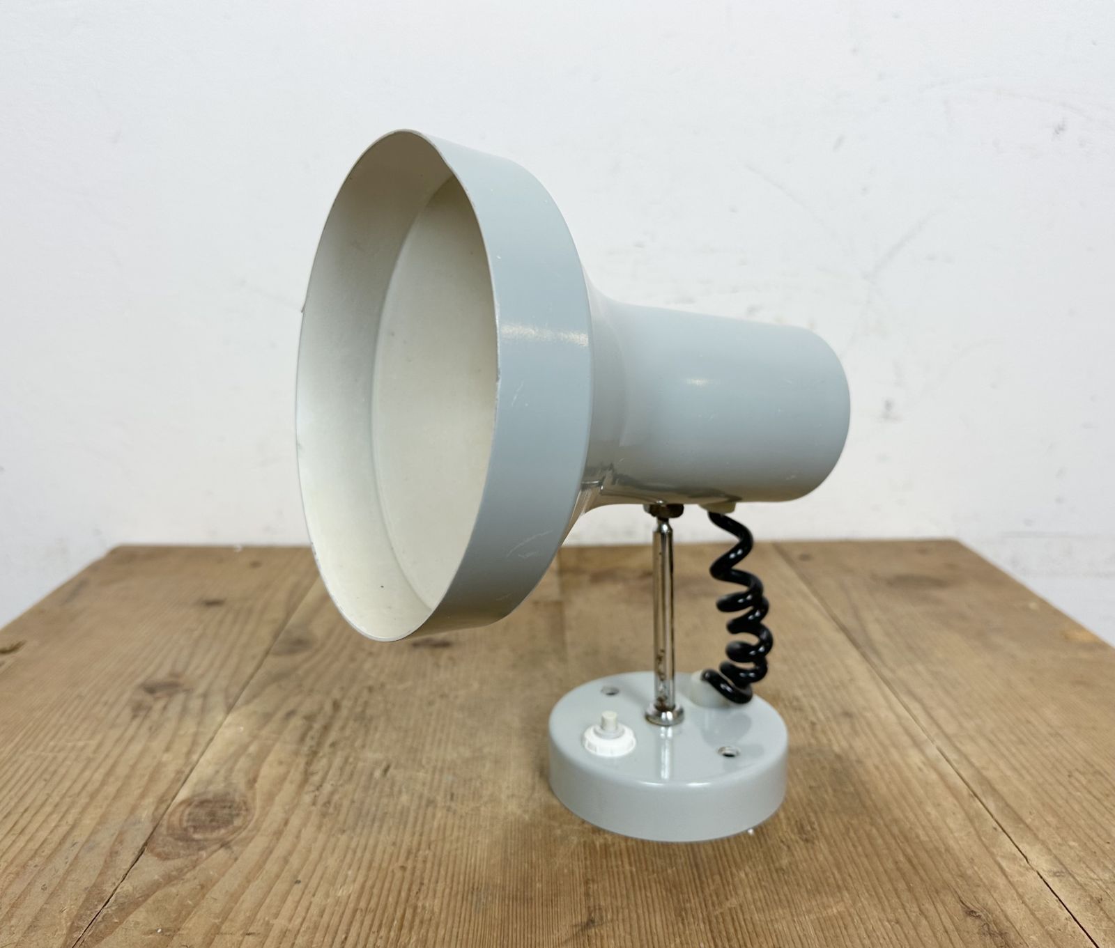 149.0 Vintage Grey Metal Wall Lamp By Josef Hurka For Napako, 1970s, 6x photo