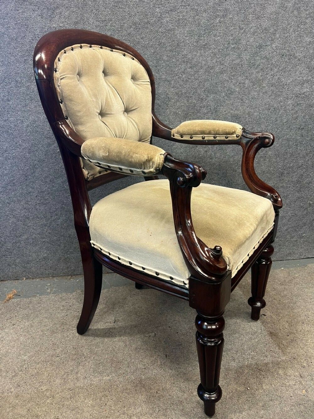 Victorian Royal Music Hall Chairman's Elbow Chair