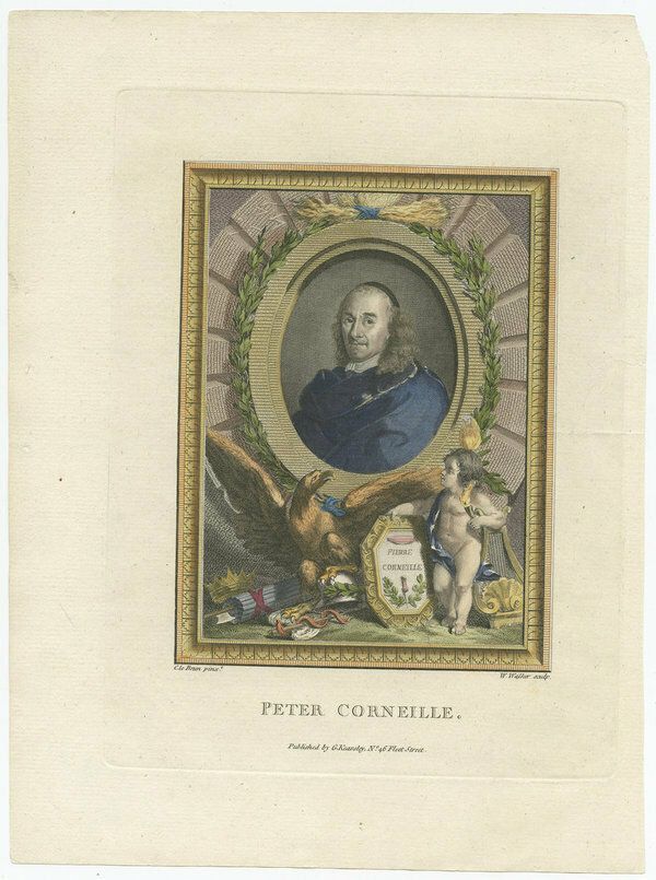 Antique Portrait Of Peter Or Pierre Corneille