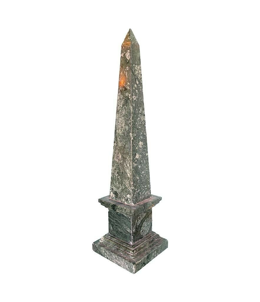 Home Decor A Pair Of Italian Verde Indio Green Marble Obelisks photo