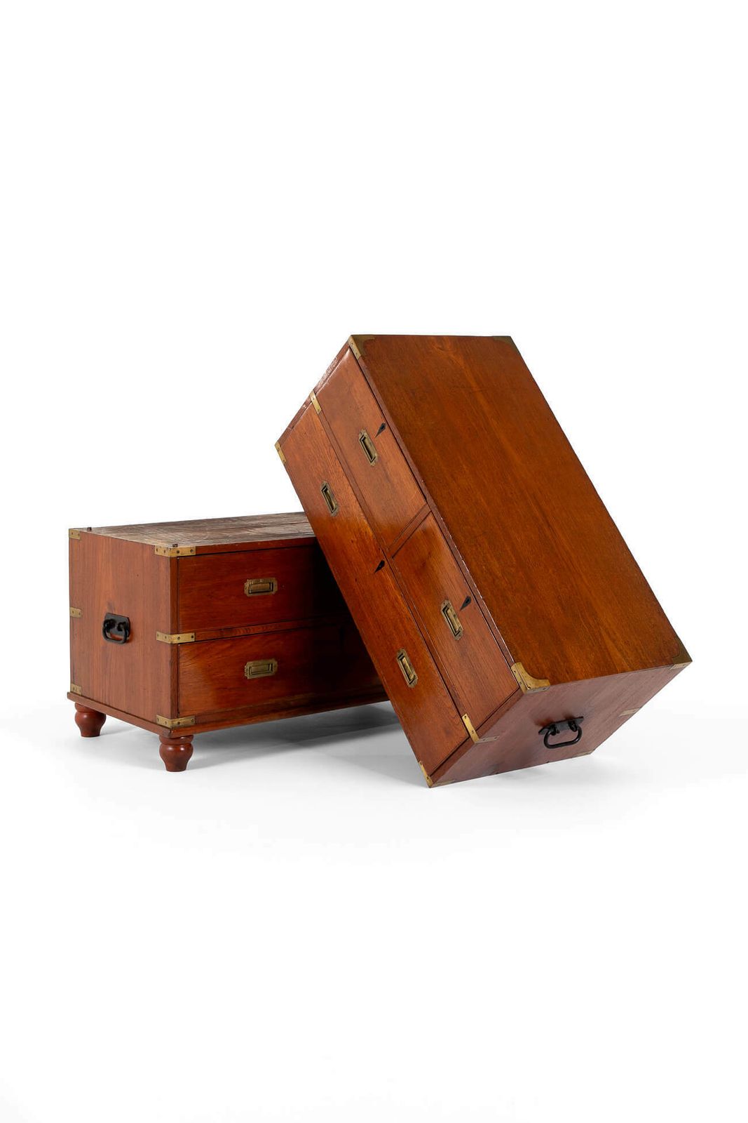 19th Century Teak Campaign Chest photo for sale