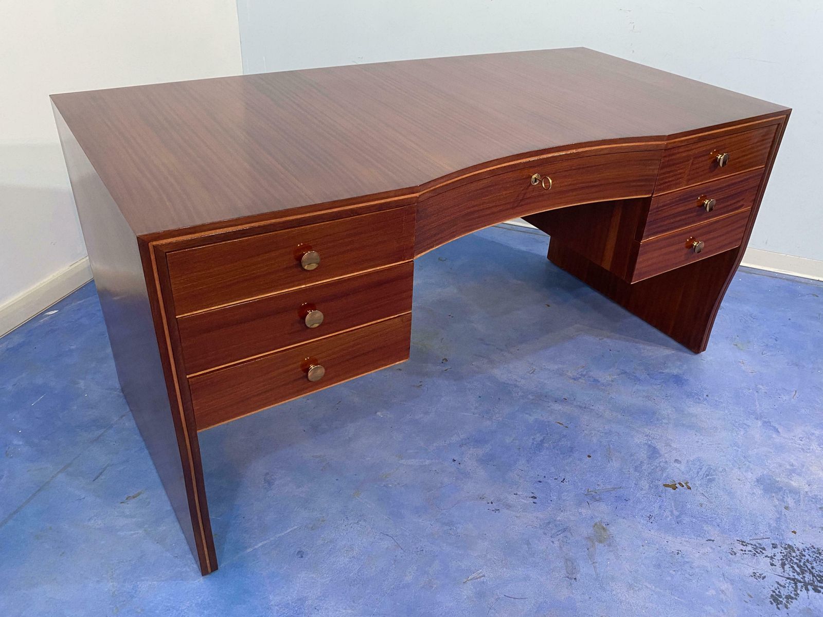 Italian Mid Century Executive Desk Designed By Osvaldo Borsani, 1940 photo Furniture
