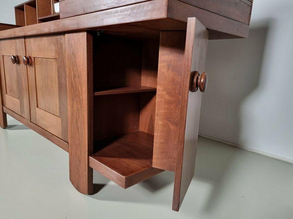 photo for sale Large Buffet In Walnut Wood By Silvio Coppola For Bernini, 1960s
