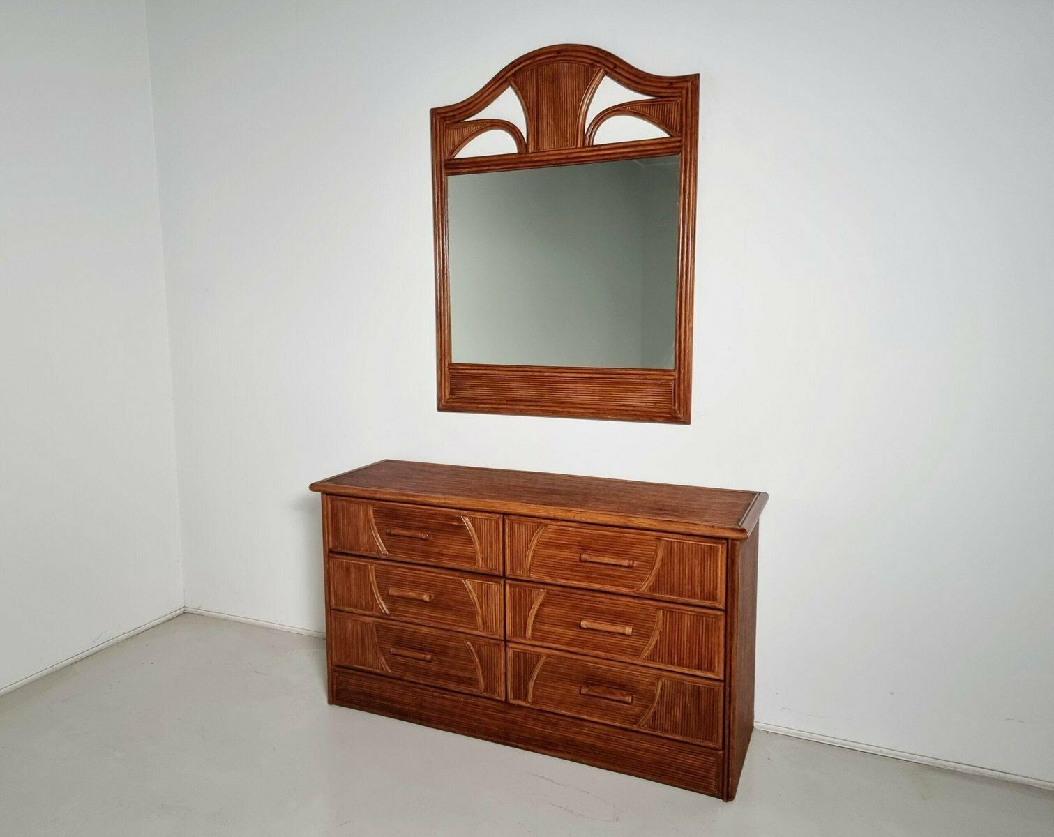 Walnut Dresser Matching Set, Italy, 1970s, Set Of 2