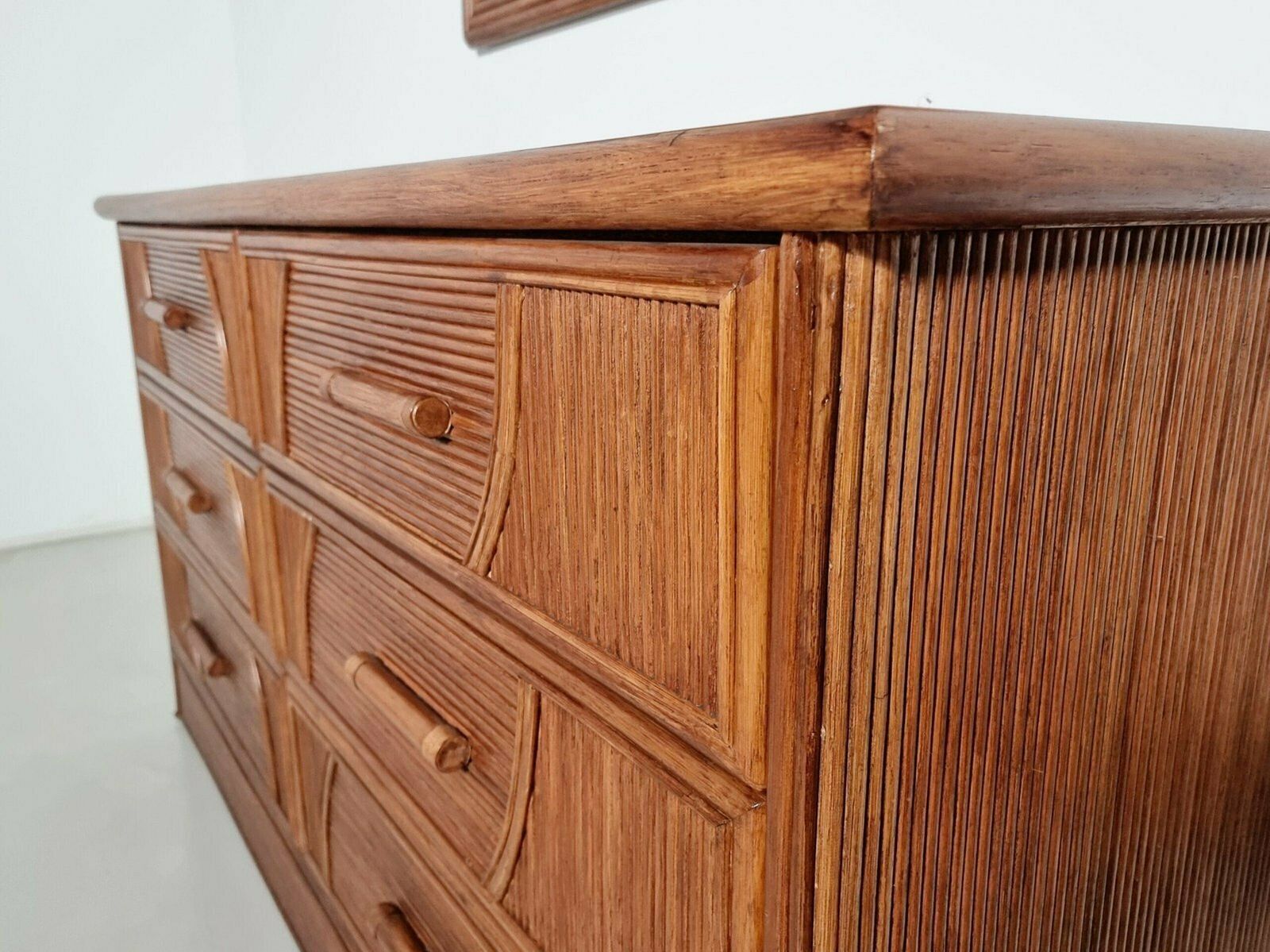 Walnut Dresser Matching Set, Italy, 1970s, Set Of 2 photo buy