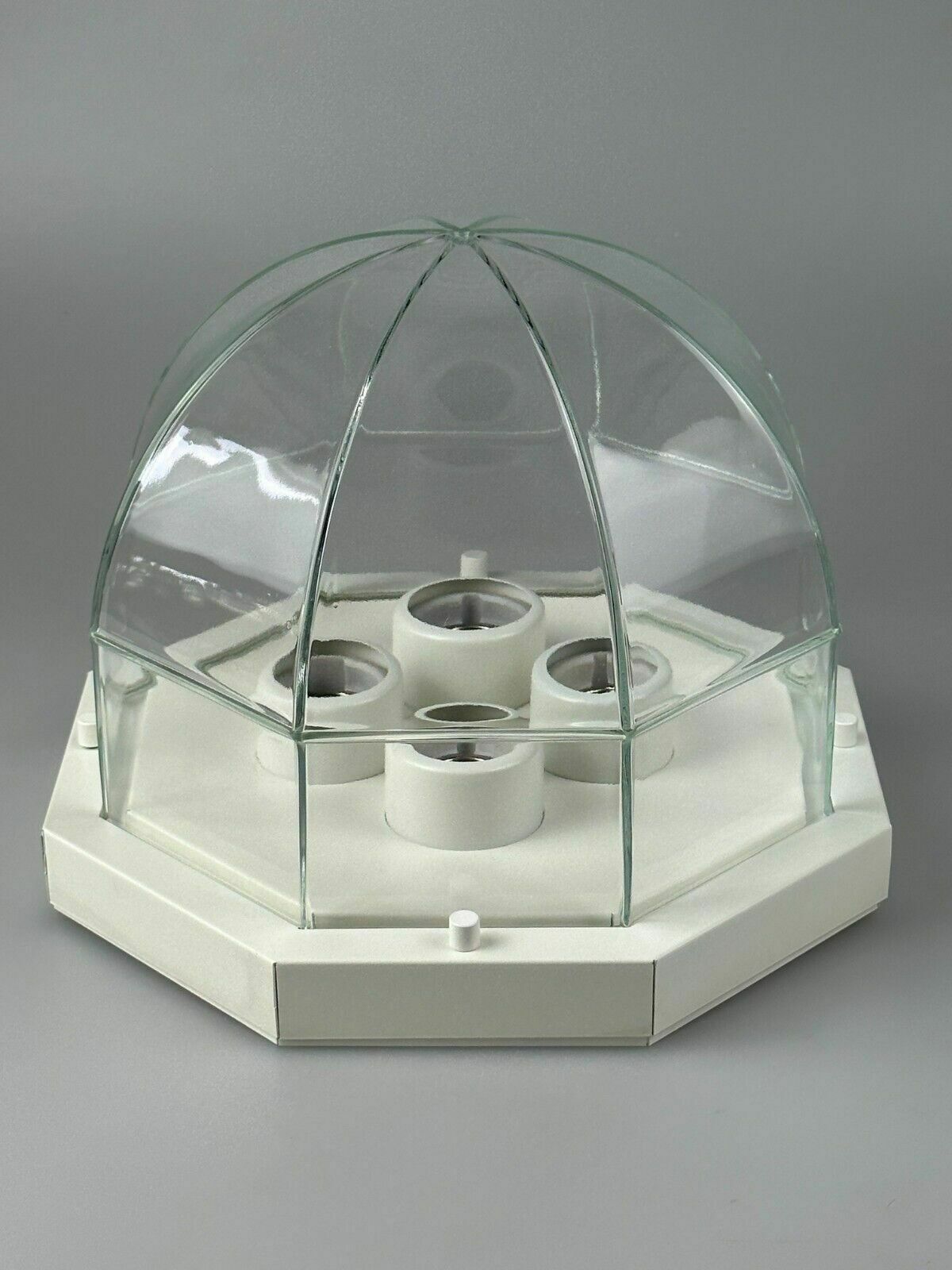 60s 70s Ceiling Lamp Glashütte Limburg Germany Plafoniere Glass & Metal photo furniture