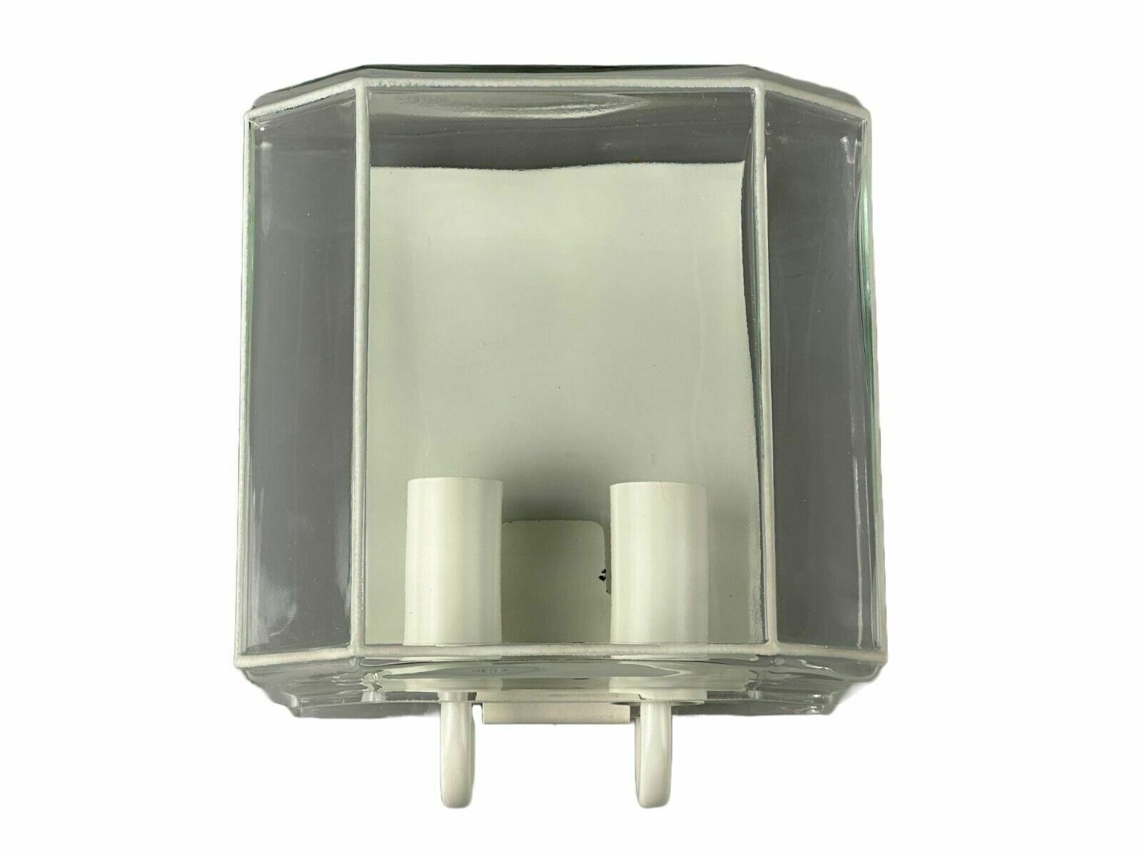 60s 70s Wall Lamp Glashütte Limburg Germany Glass & Metal Age Design