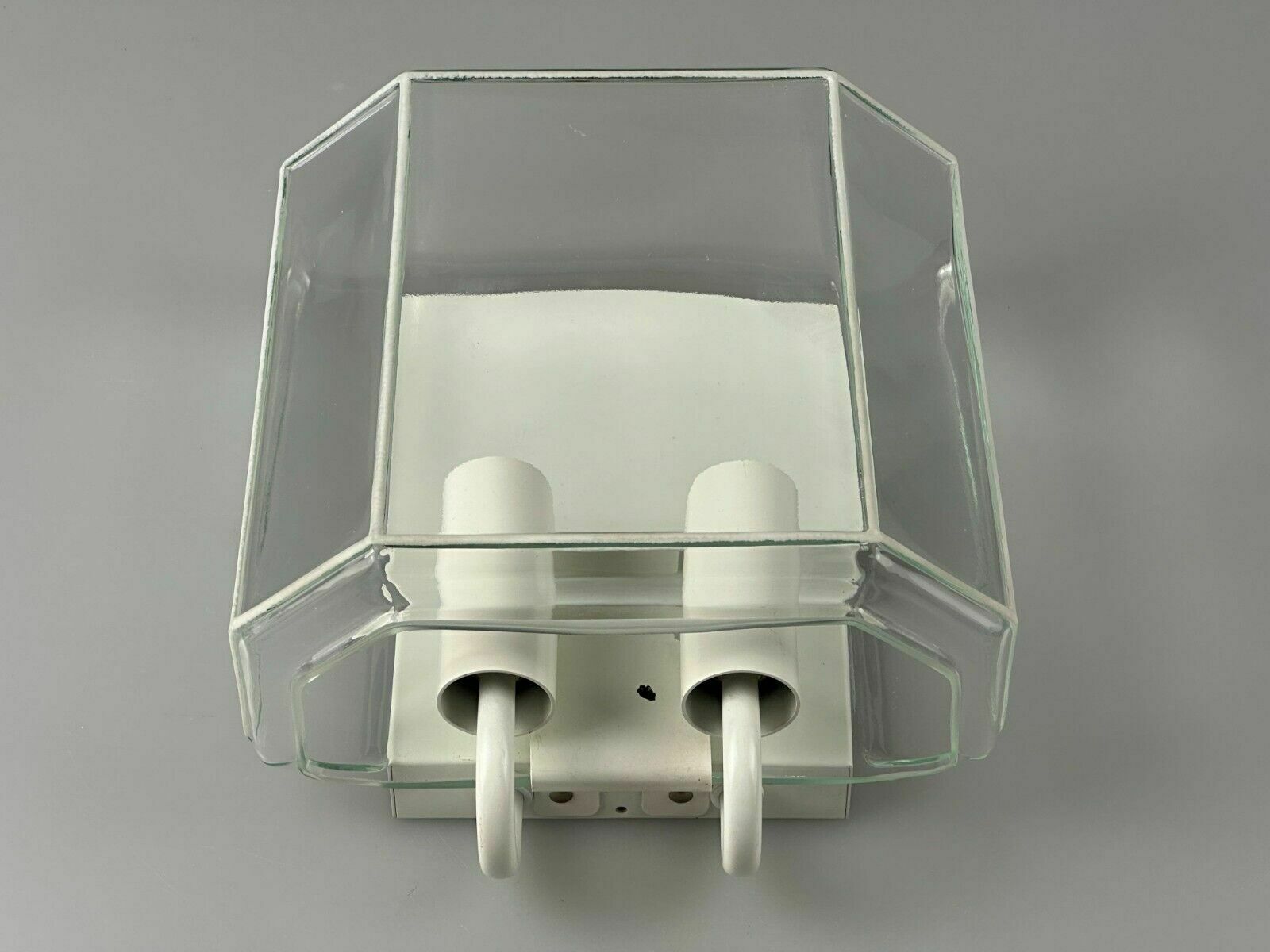 60s 70s Wall Lamp Glashütte Limburg Germany Glass & Metal Age Design photo Lighting