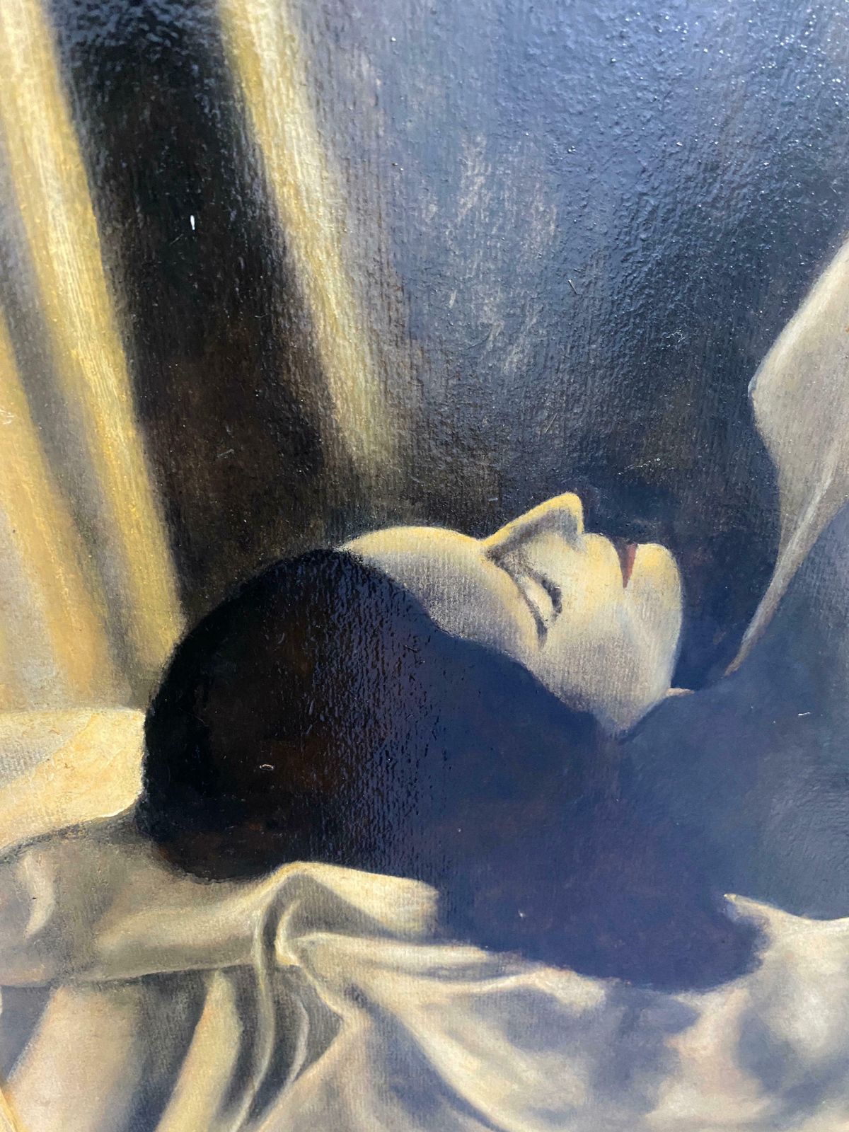 Antique French Art Deco Oil Painting "Female Nude" Signed Chavarot photo vinterior