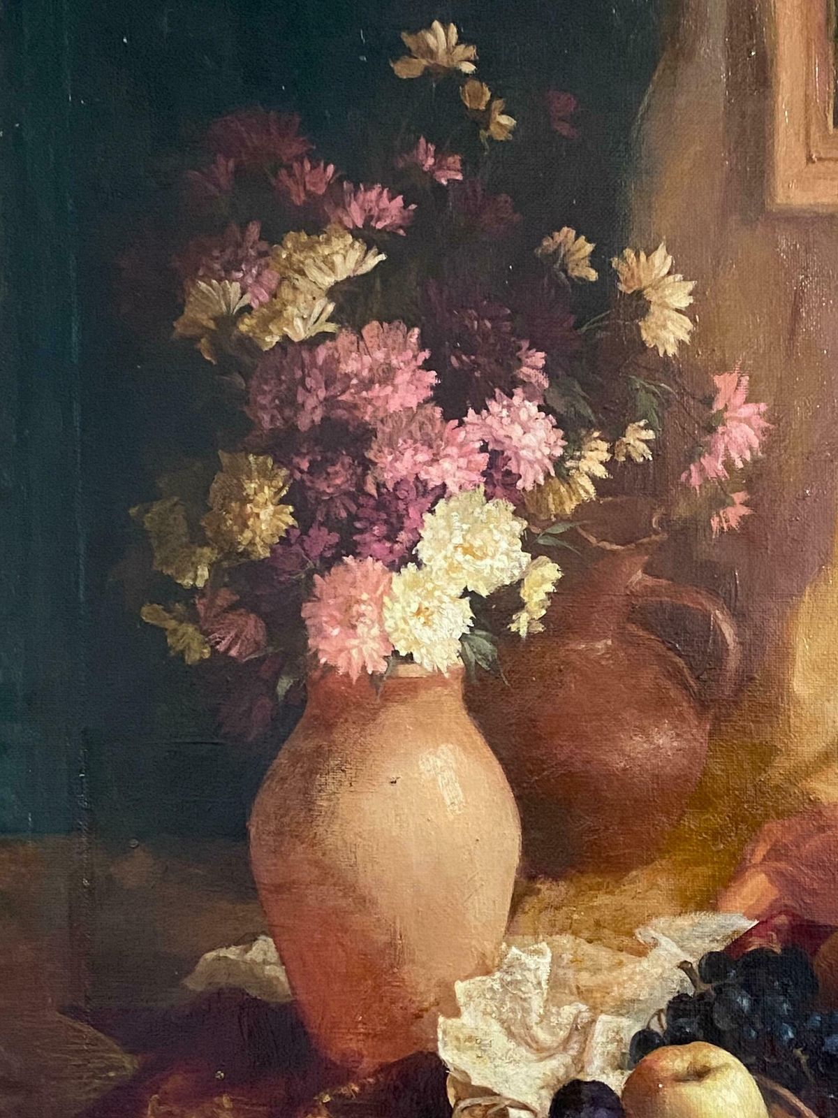 Antique Oil Painting "Still Life," Signed, France, Early 1900s photo Art