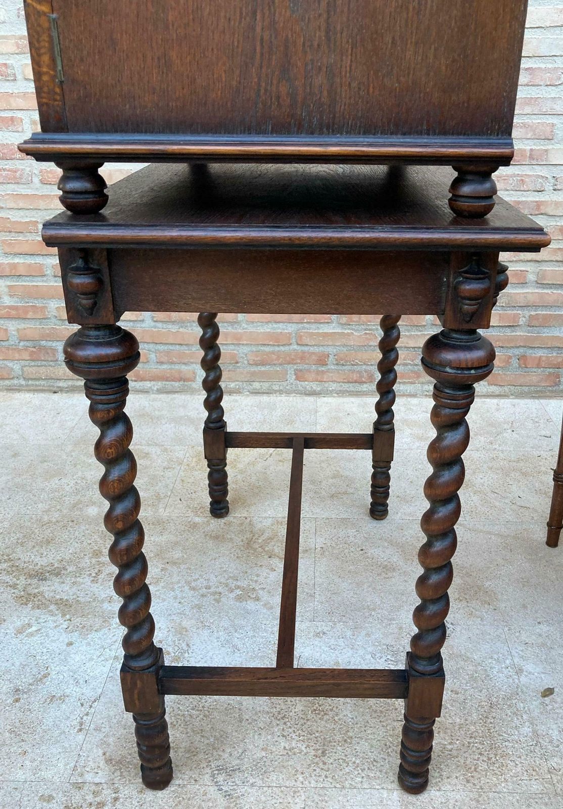 photo for sale Cabinet à couverts français en chêne, quatre tiroirs, années 1920