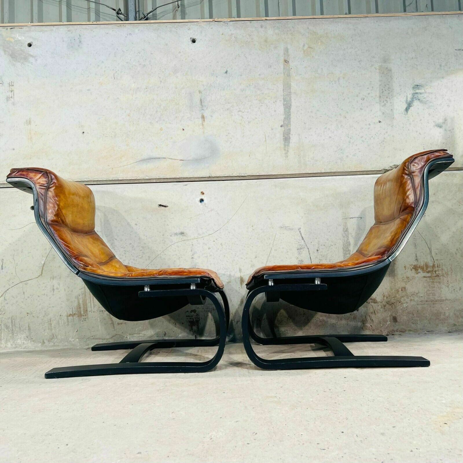 A Pair Of Vintage 70s Swedish Design Nelo Chairs By Ake Fribyter #970 photo Furniture