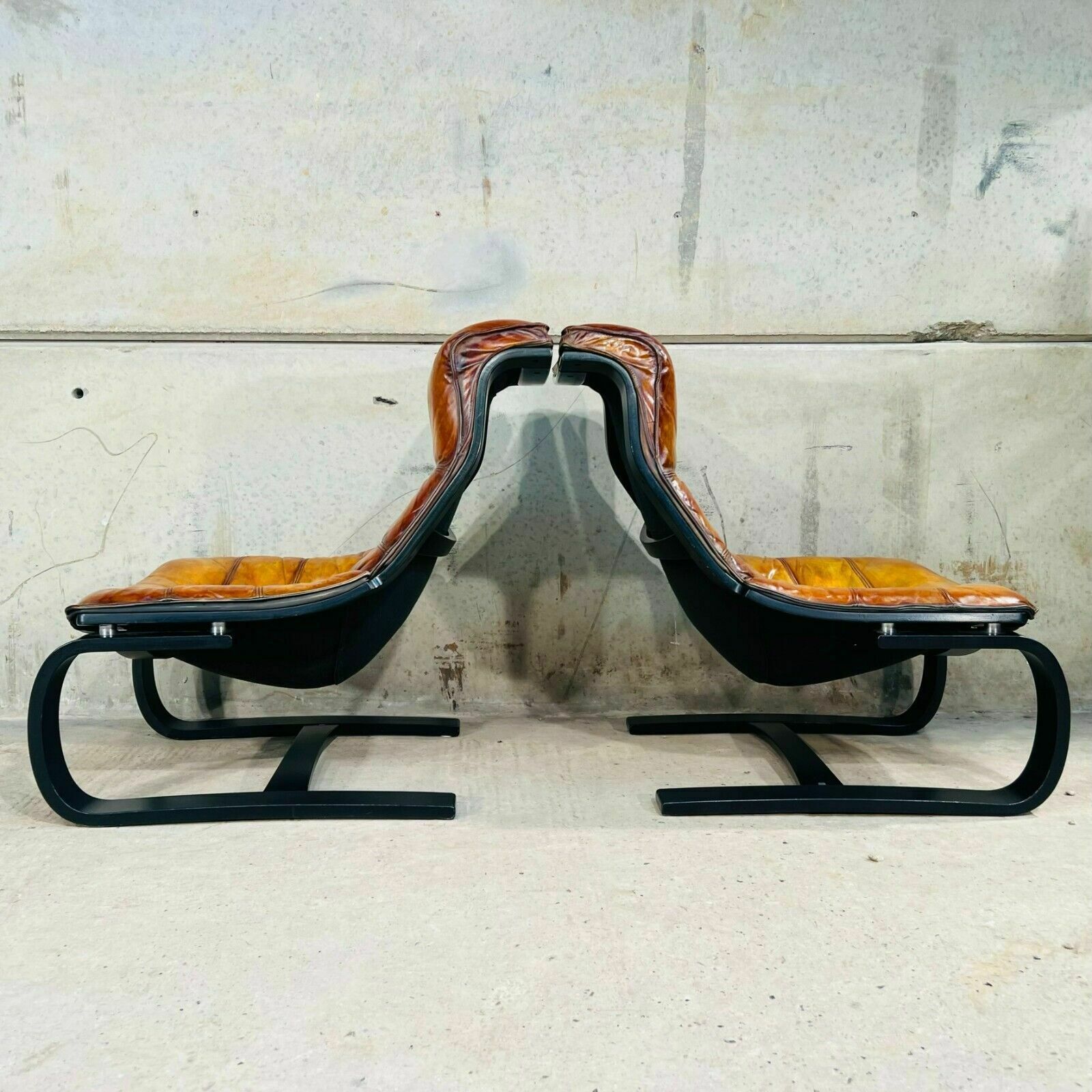 A Pair Of Vintage 70s Swedish Design Nelo Chairs By Ake Fribyter #970 photo vinterior