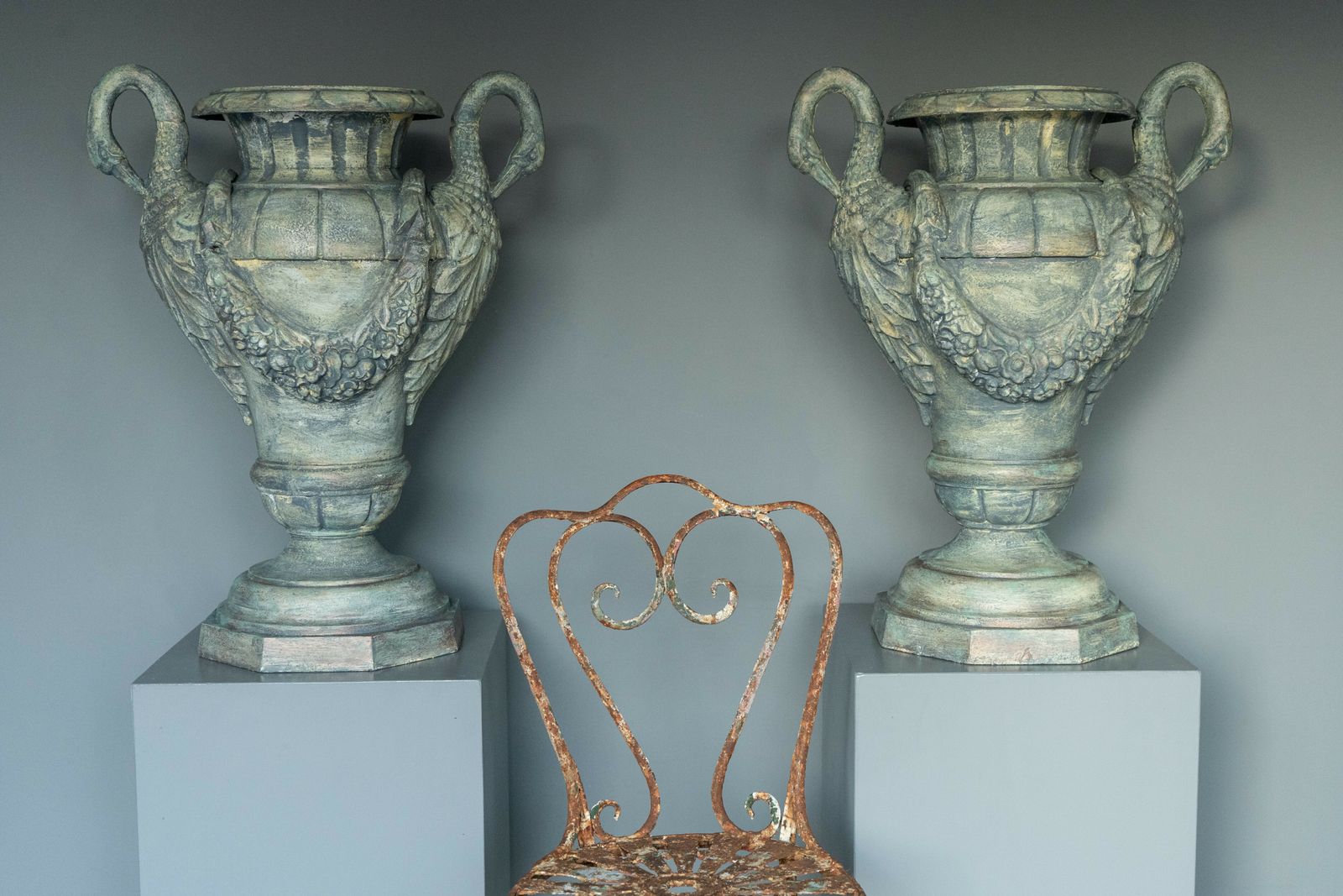 Pair Of French Antique Urns photo vinterior
