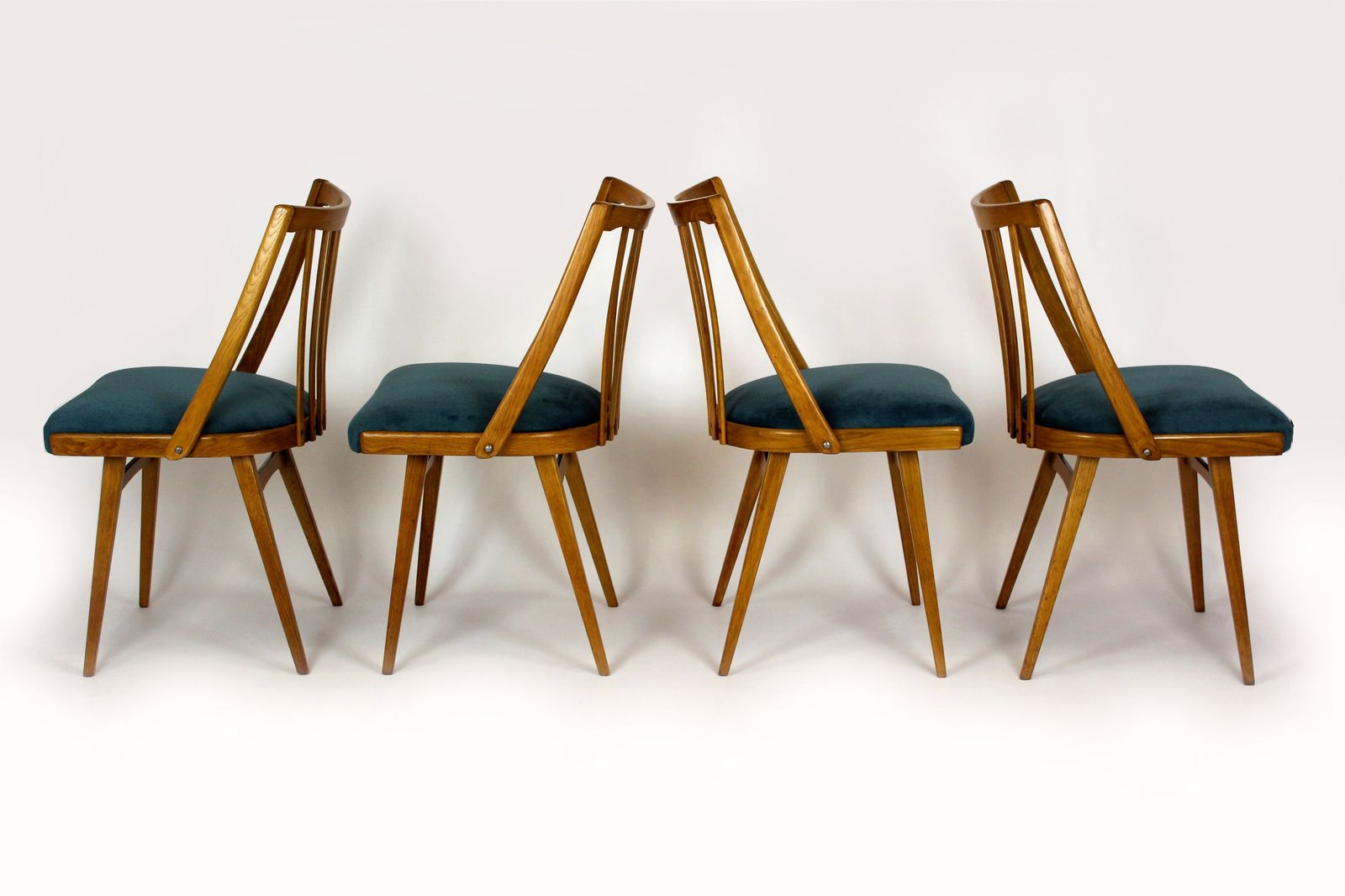 Restored Dining Chairs From Interier Praha, 1960s, Set Of 4 photo furniture