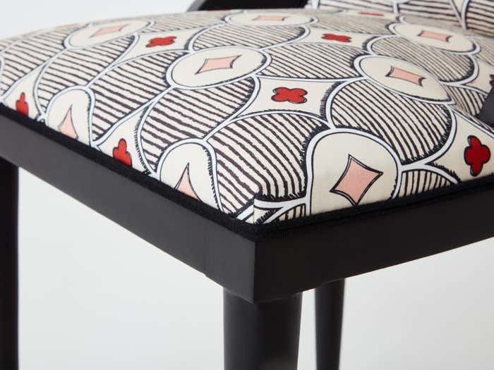 Chaise de bureau Garouste And Bonetti modèle Palace, tissu Rubelli Privilege, 1980 photo Mobilier