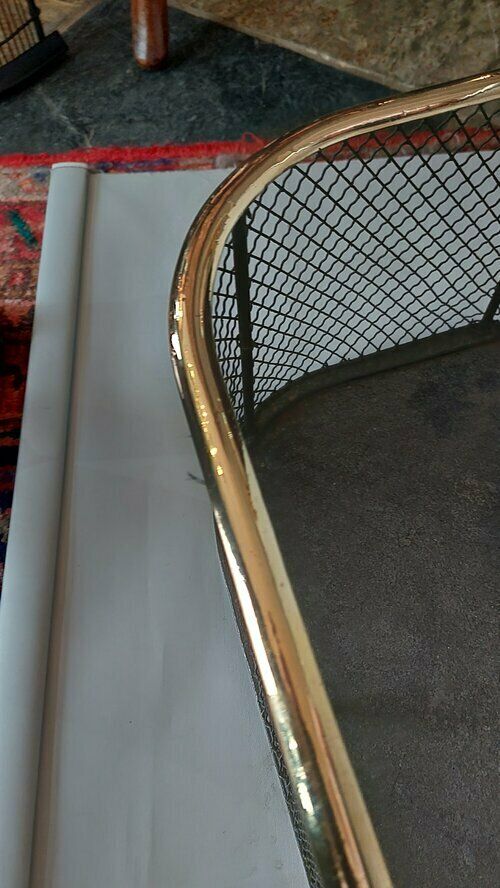Early 19thc Brass Frame Nursery Fire Guard photo Home Fixtures