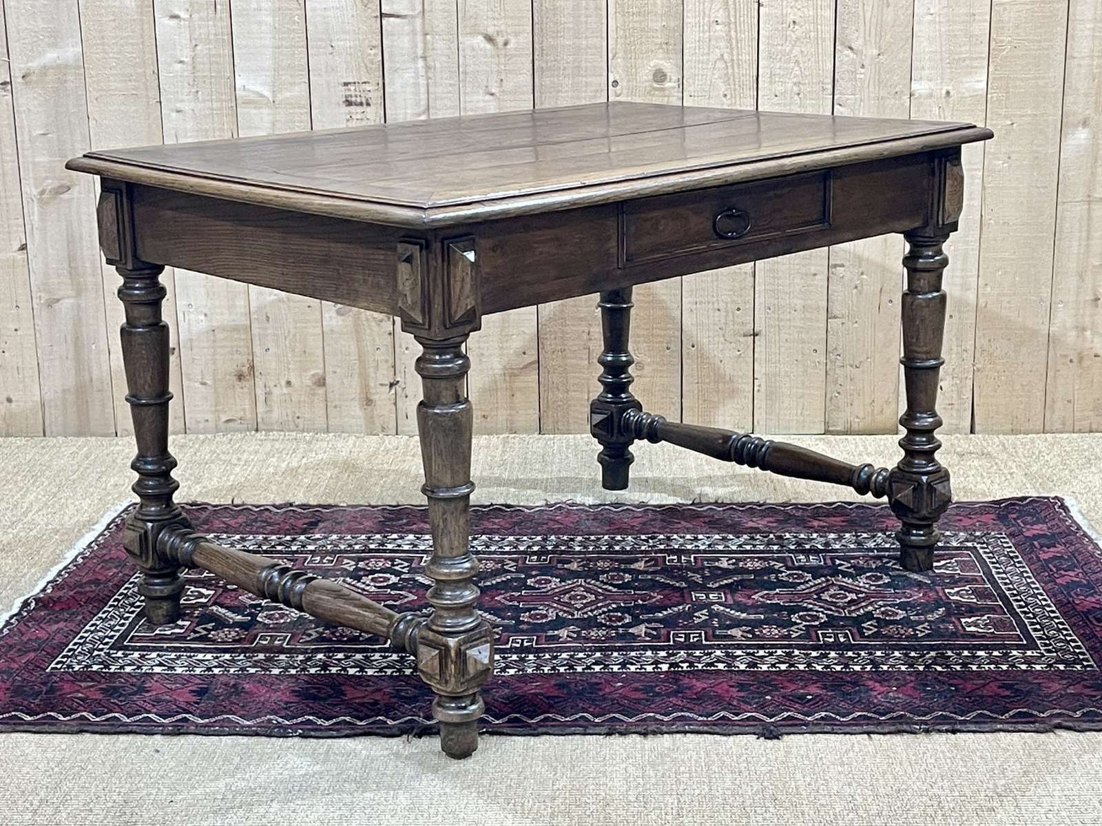 photo for sale Oak Desk With One Drawer, Made In The 1930s