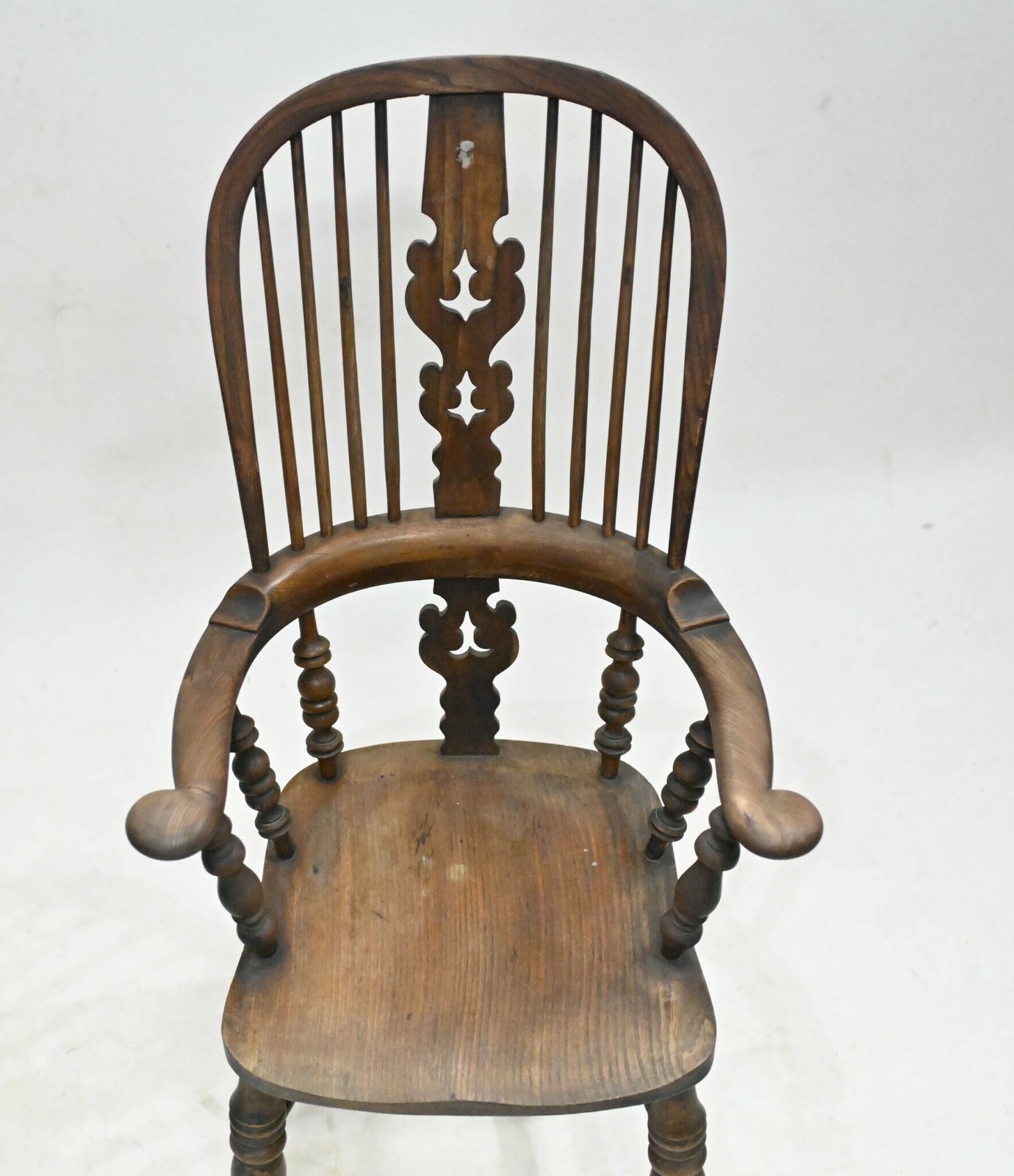Pair Windsor Arm Chairs Oak His And Hers 1860 photo buy