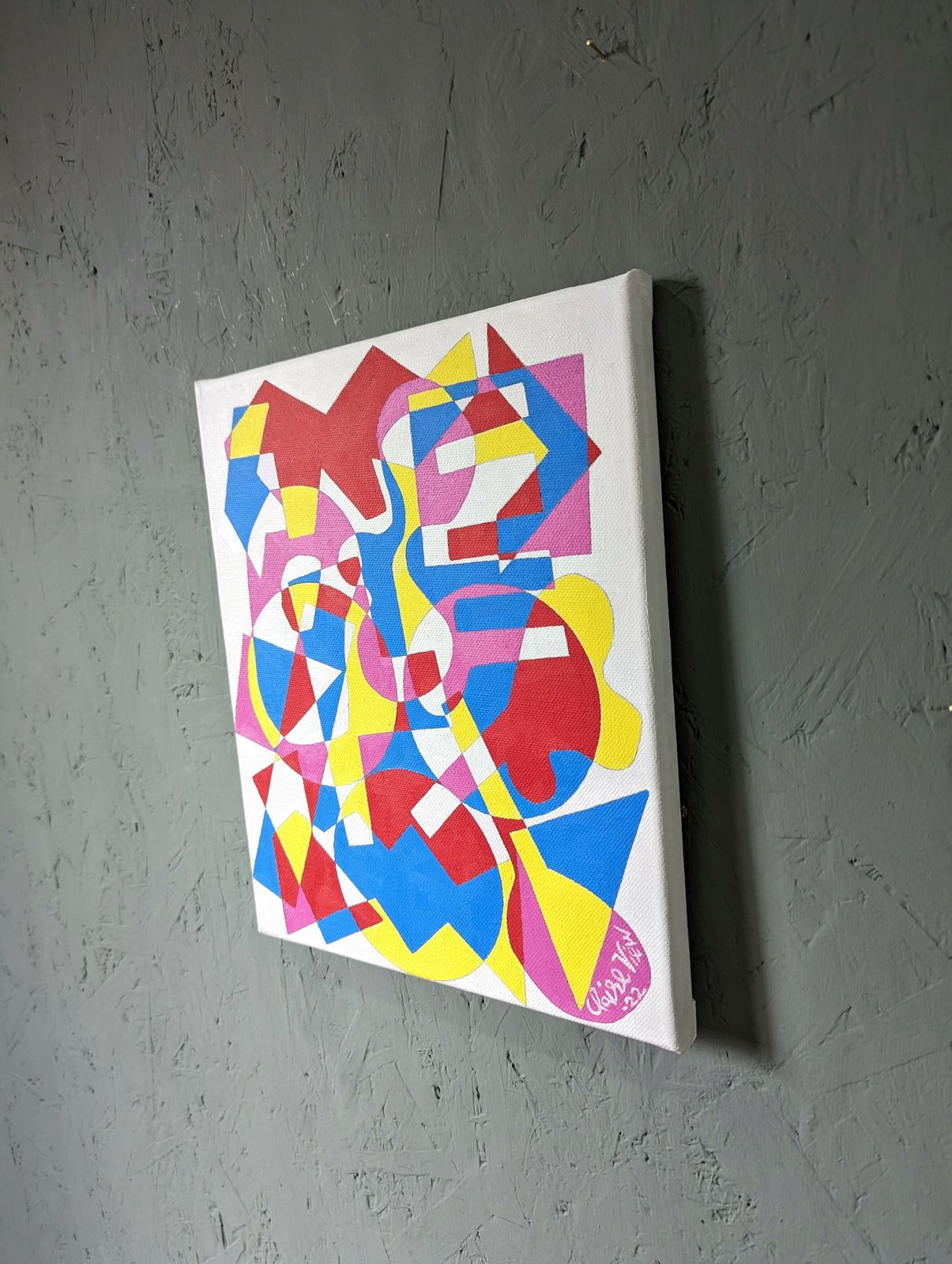 Contemporary Abstract Oil Painting, After The Bang, Unframed photo Art