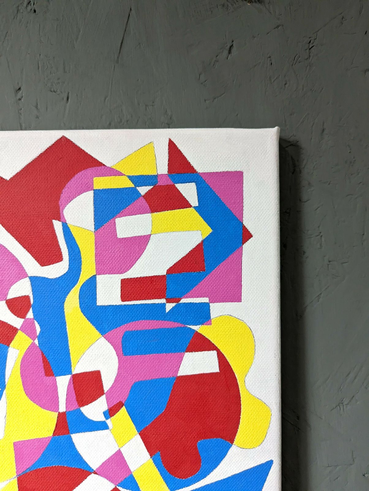Contemporary Abstract Oil Painting, After The Bang, Unframed photo vinterior