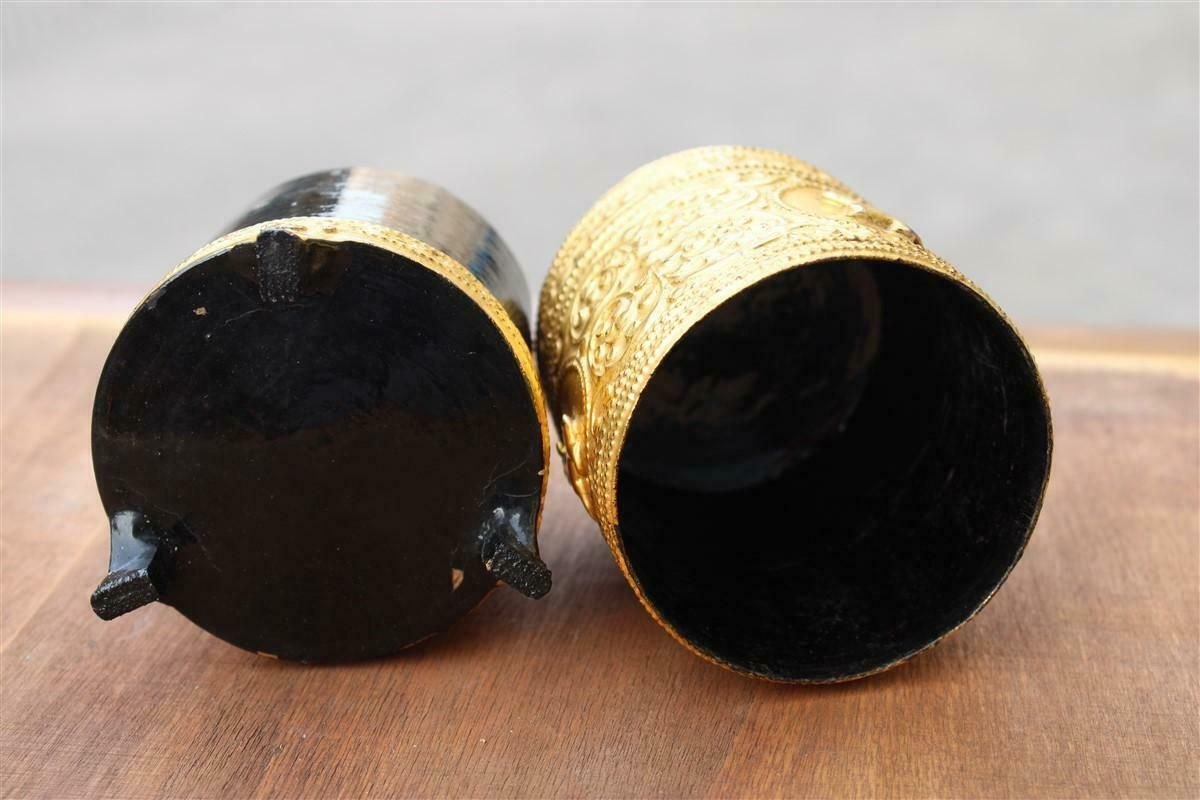 Chinese Lacquer Tobacco Box With 24 Carat Pure Gold Decorations 1940s photo 960.0