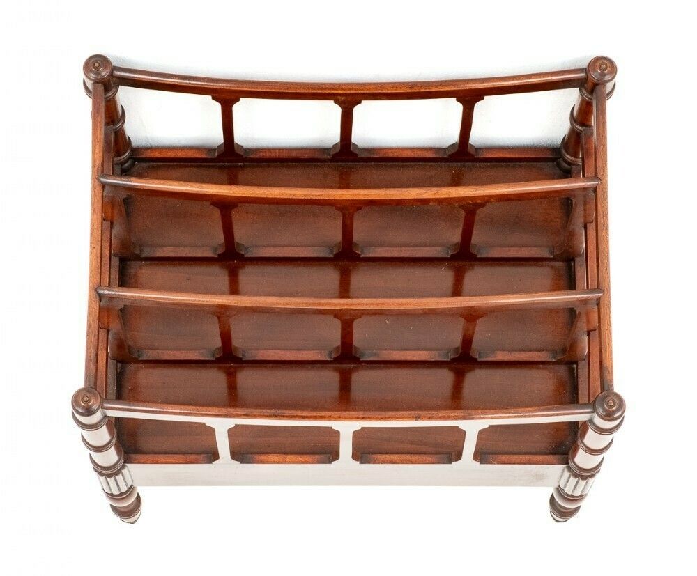 Regency Canterbury Antique Book Stand Period Mahogany photo for sale