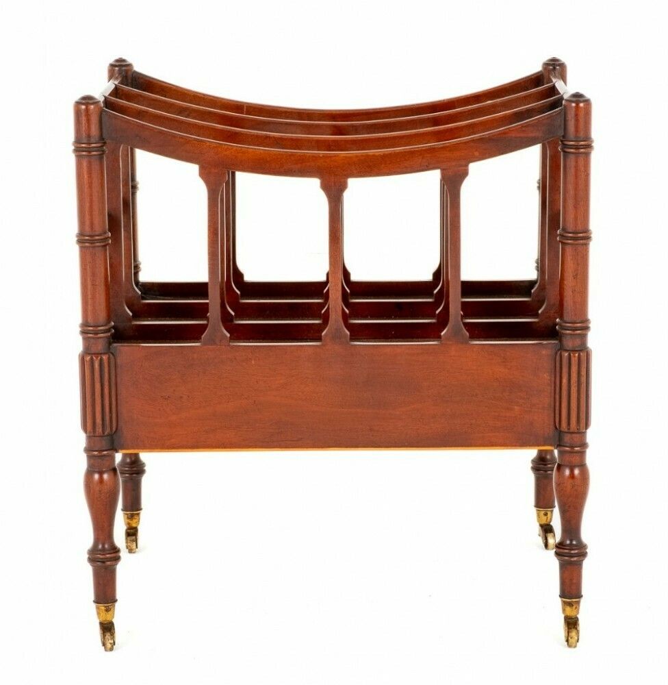 Regency Canterbury Antique Book Stand Period Mahogany photo Home Decor