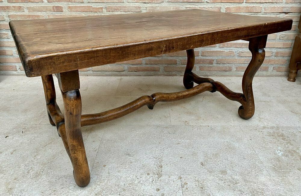 Early 20th Century French Country Oak Side Table 1940s photo 1577.0