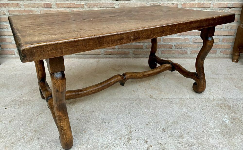 photo for sale Early 20th Century French Country Oak Side Table 1940s