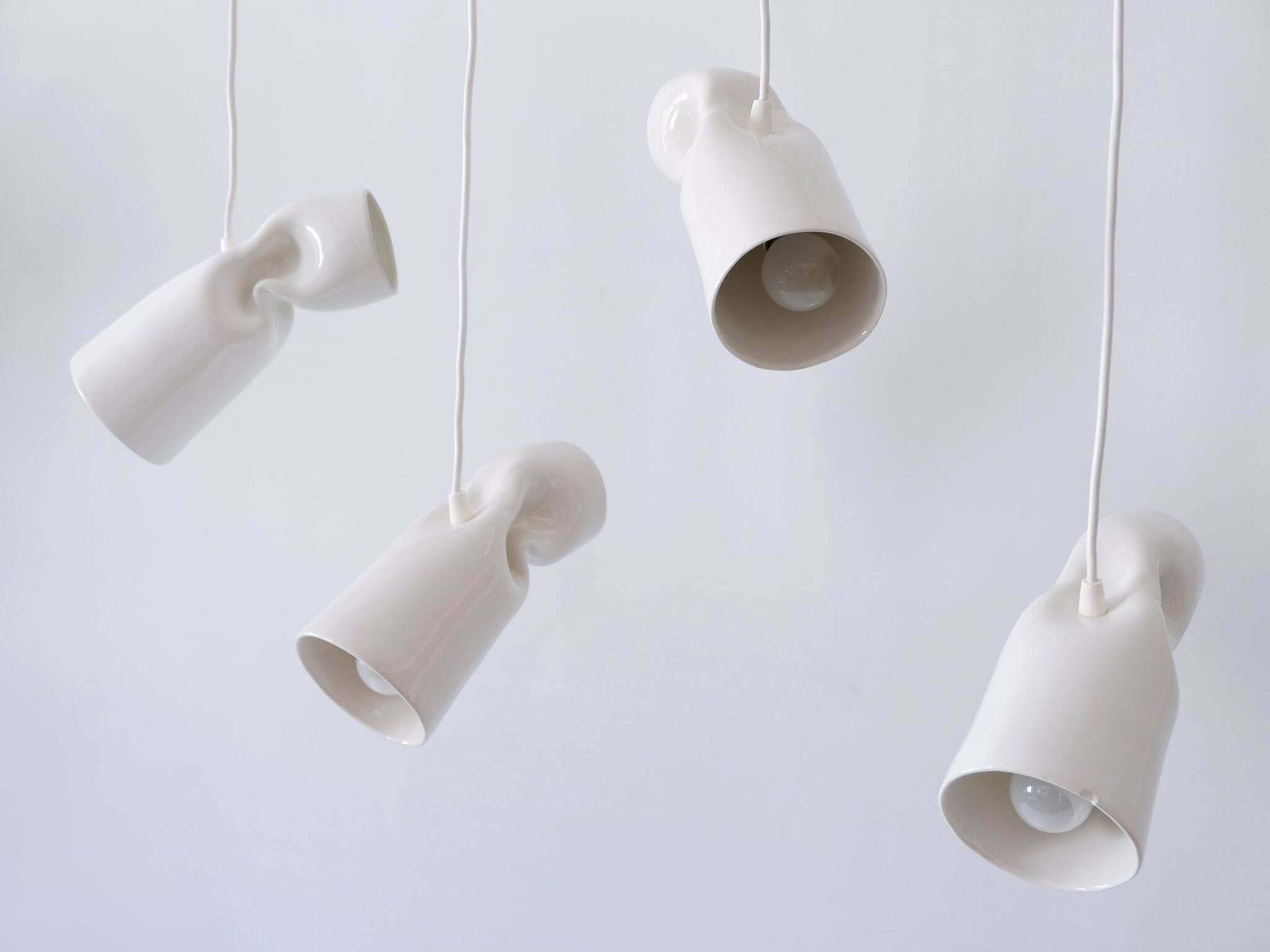 Set Of Four Strangled Light Pendant Lamps By Gitta Gschwendtner For Artificial photo vinterior