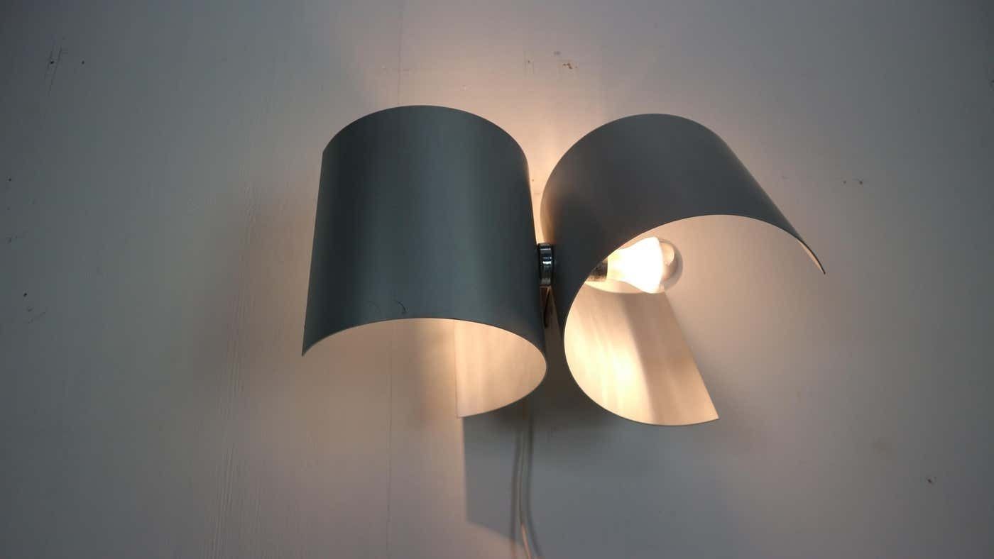 Giuliano Cesari Silver Wall Adjustable Lamp For Nucleo Sormani, 1960 Italy photo for sale