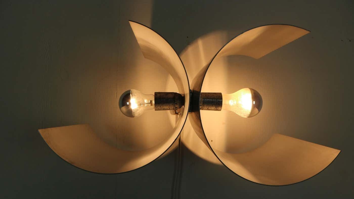 Giuliano Cesari Silver Wall Adjustable Lamp For Nucleo Sormani, 1960 Italy photo Lighting