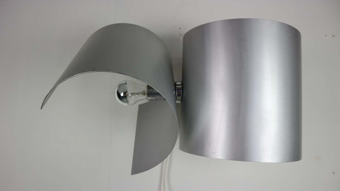 photo for sale Giuliano Cesari Silver Wall Adjustable Lamp For Nucleo Sormani, 1960 Italy