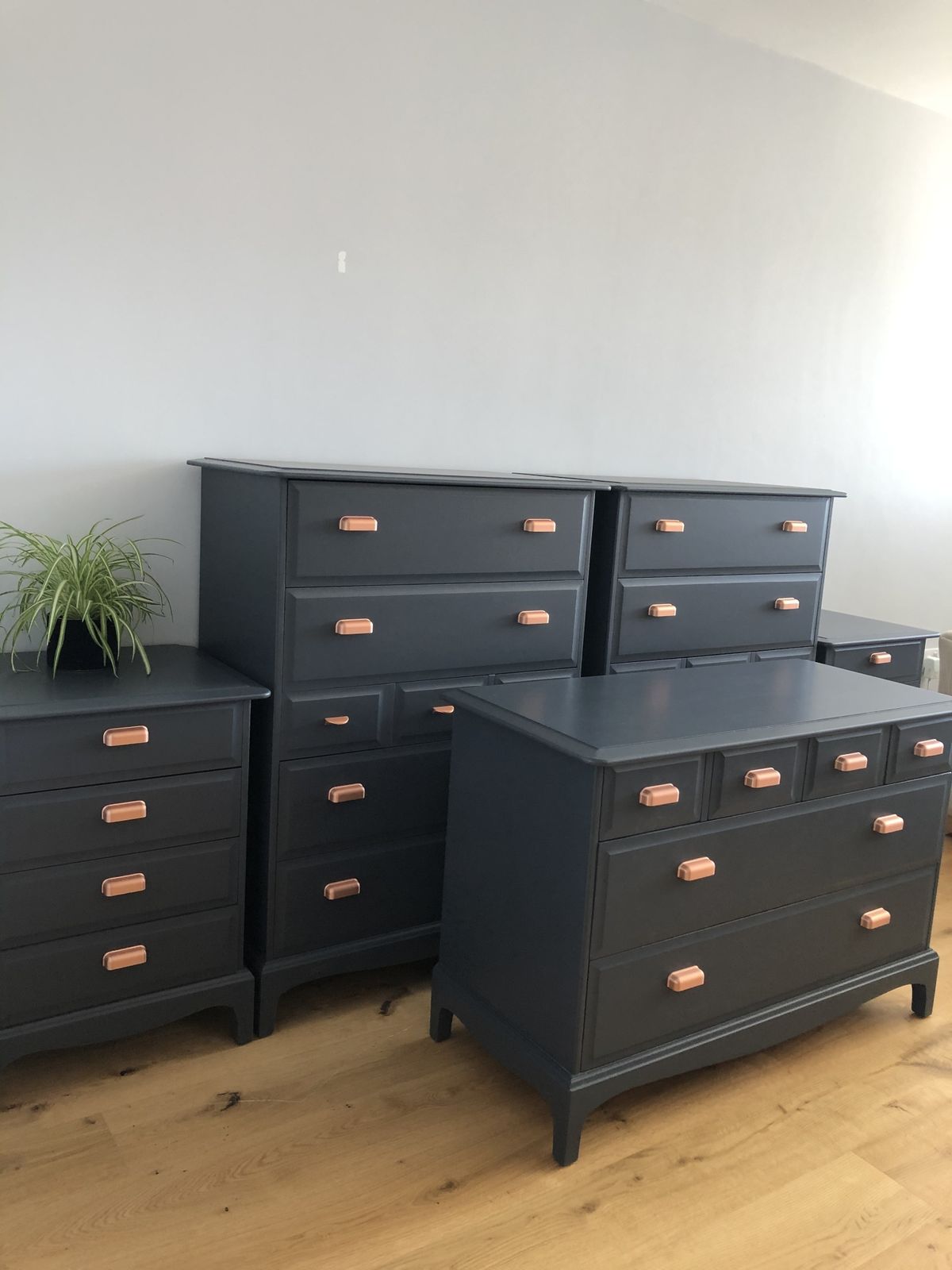 Stag Minstrel Bedroom Furniture Set Of 5, Blue photo Furniture