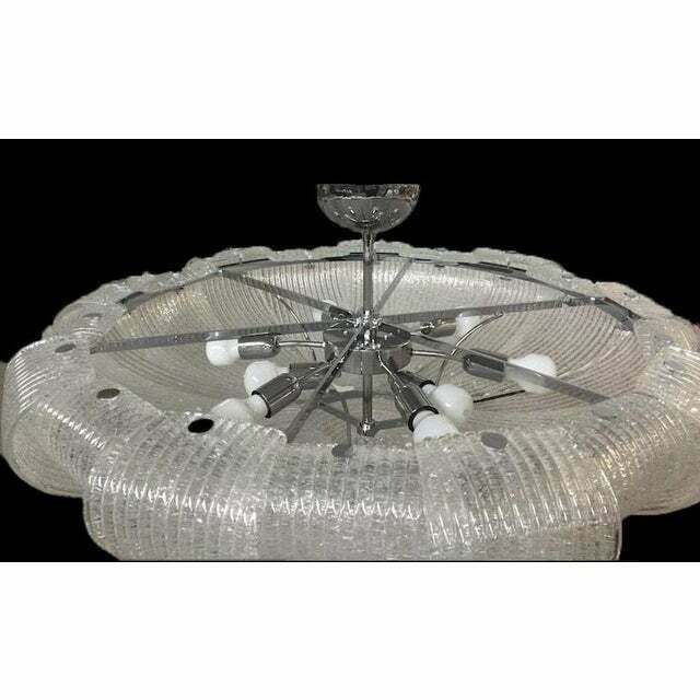 Contemporary Murano Glass Sputnik Chandelier Flush Mount, Mazzega Style, Lot Of 2 Or A Pair Of Chandeliers photo furniture