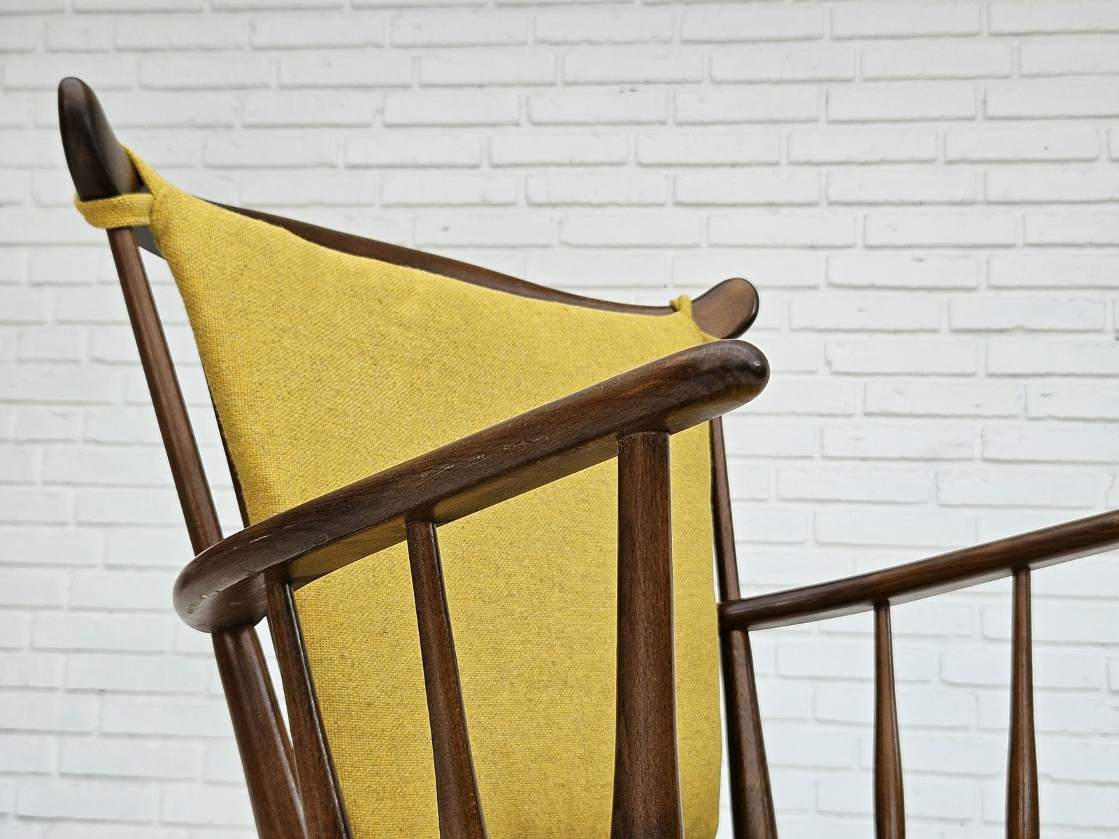 1960 70s, Danish Design By Farstrup Stolefabrik, Reupholstered Rocking Chair. photo furniture