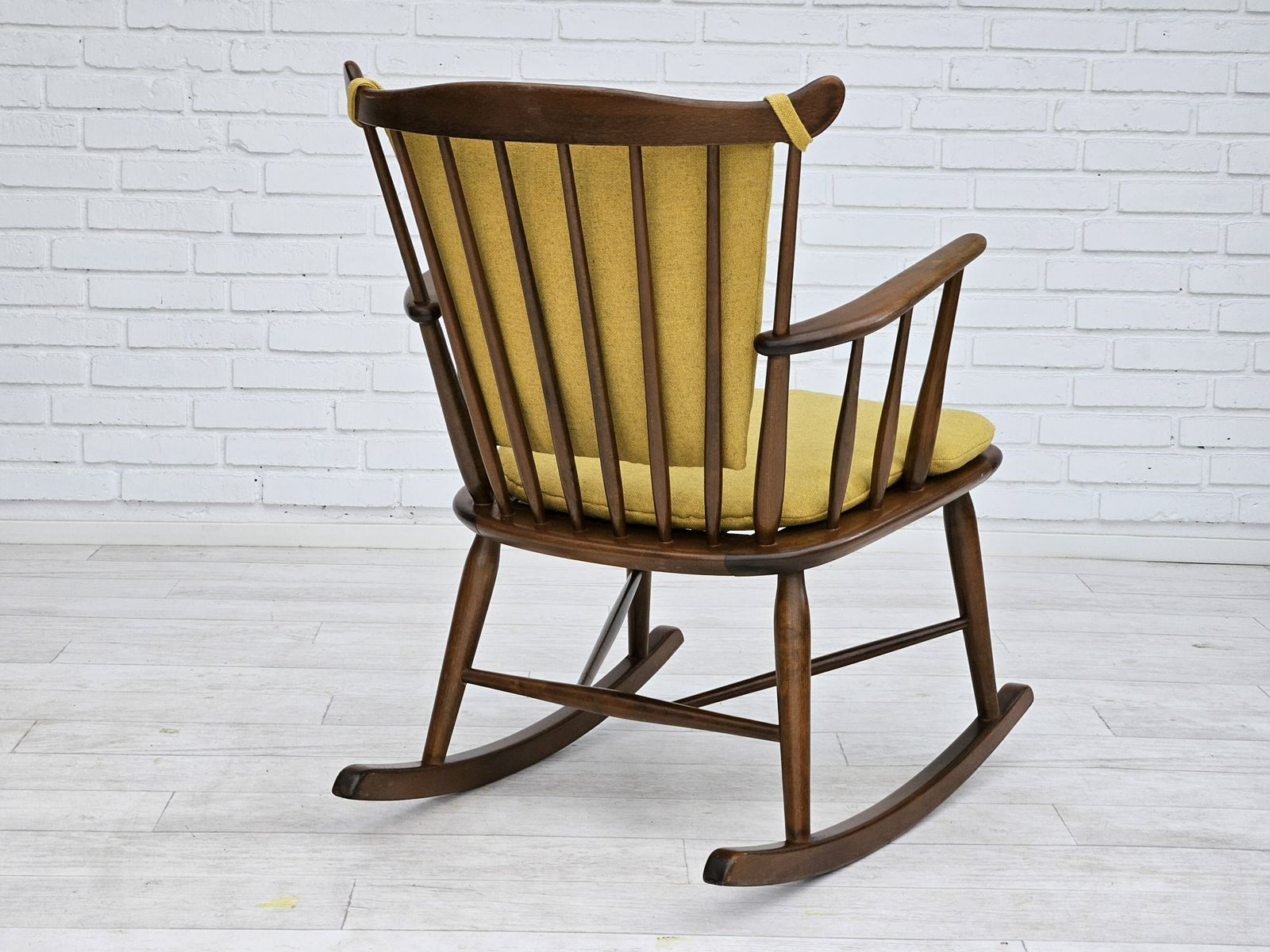 1960 70s, Danish Design By Farstrup Stolefabrik, Reupholstered Rocking Chair. photo vintage